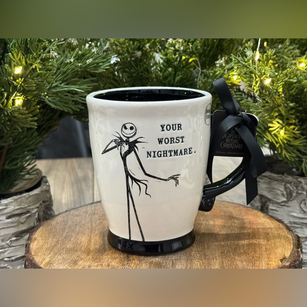 🕸️ Brand NEW w/Tags Rae Dunn Nightmare Before Christmas YOUR WORST NIGHTMARE Mug